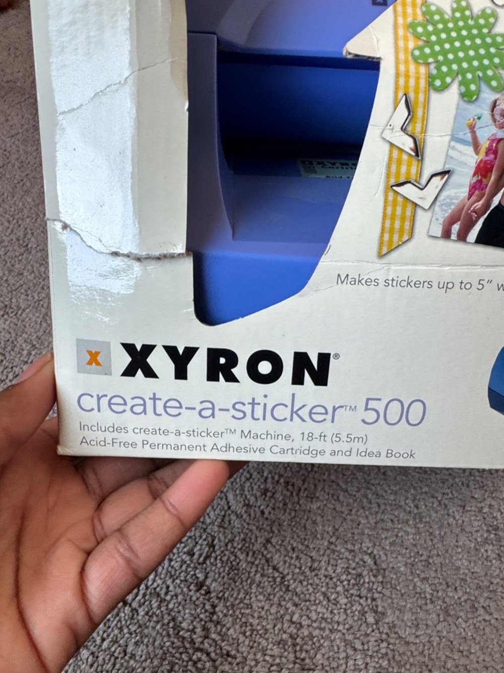 Xyron Create-A-Sticker 500 Machine Adhesive Sticker Maker Craft Tool In Box - Picture 3 of 9